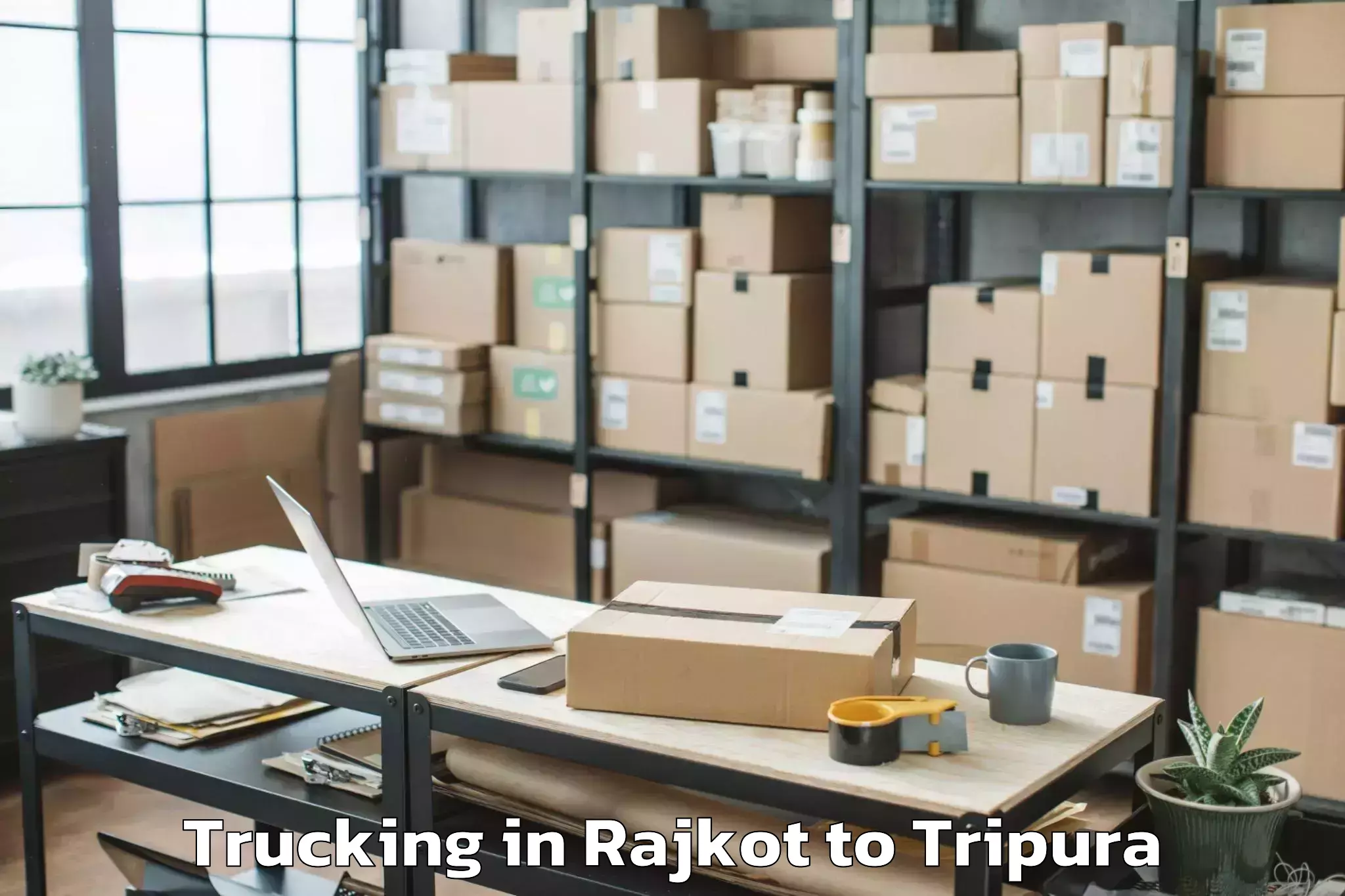 Book Rajkot to Kailashahar Airport Ixh Trucking